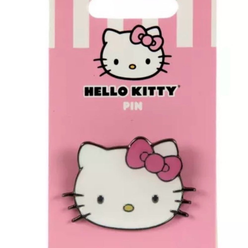 New Hello Kitty Pink and White Enamel Pin